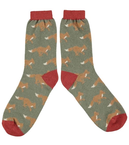 Fox - Wool socks for men Catherine Tough funny crazy cute cool best pop socks for women men