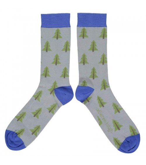 Fir trees - Organic cotton socks for men Catherine Tough funny crazy cute cool best pop socks for women men