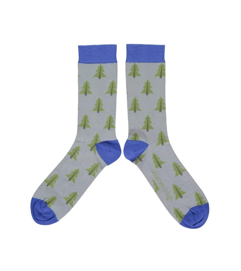 Fir trees - Organic cotton socks for men Catherine Tough funny crazy cute cool best pop socks for women men