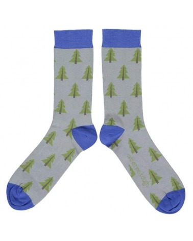 Fir trees - Organic cotton socks for men Catherine Tough funny crazy cute cool best pop socks for women men