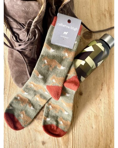 Renard - Chaussettes en laine pour homme Catherine Tough jolies pour femme originales pour homme chausset rigolotes drole Suisse