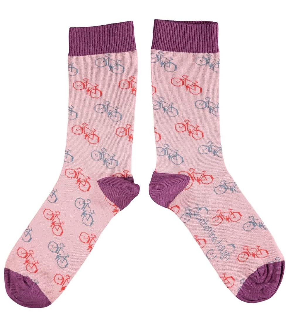Bicicletta - Calze da donna in cotone bio Catherine Tough calze da uomo per donna divertenti simpatici particolari