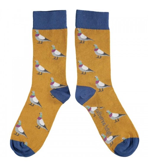 Pigeon - Chaussettes fantaisie à motifs en coton bio Catherine Tough jolies pour femme originales pour homme chausset rigolot...