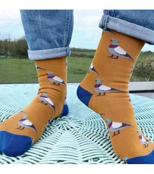 Pigeon - Funny Organic cotton socks Catherine Tough funny crazy cute cool best pop socks for women men