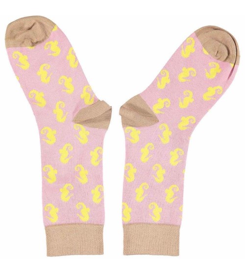 Seahorse - Organic cotton socks for women Catherine Tough funny crazy cute cool best pop socks for women men