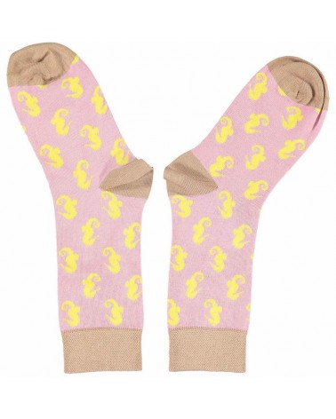 Seahorse - Organic cotton socks for women Catherine Tough funny crazy cute cool best pop socks for women men