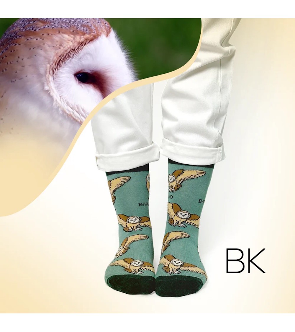 Save the Barn Owls - Bamboo Socks Bare Kind funny crazy cute cool best pop socks for women men