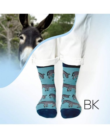 Save the Donkeys - Bamboo Socks Bare Kind funny crazy cute cool best pop socks for women men