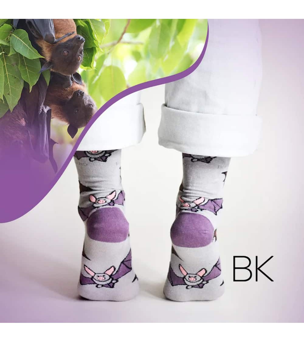 Rettet die Fledermäuse - Bambus Socken Bare Kind socke kuschelsocken für damen lustig herren farbige coole socken