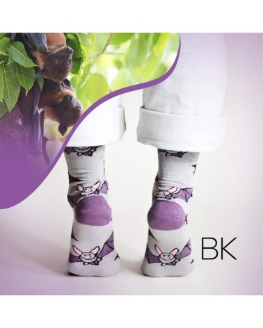 Rettet die Fledermäuse - Bambus Socken Bare Kind socke kuschelsocken für damen lustig herren farbige coole socken