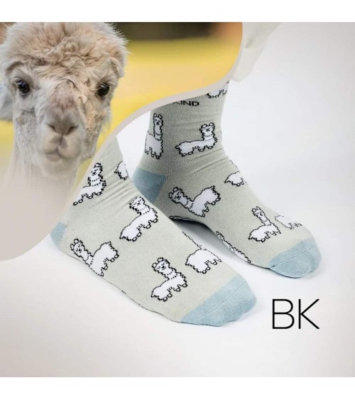 Save the alpaca - Bamboo Socks Bare Kind funny crazy cute cool best pop socks for women men