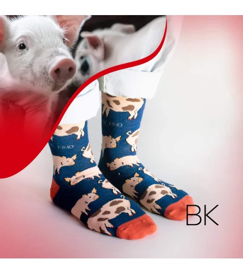 Save the Pigs - Bamboo Socks Bare Kind funny crazy cute cool best pop socks for women men