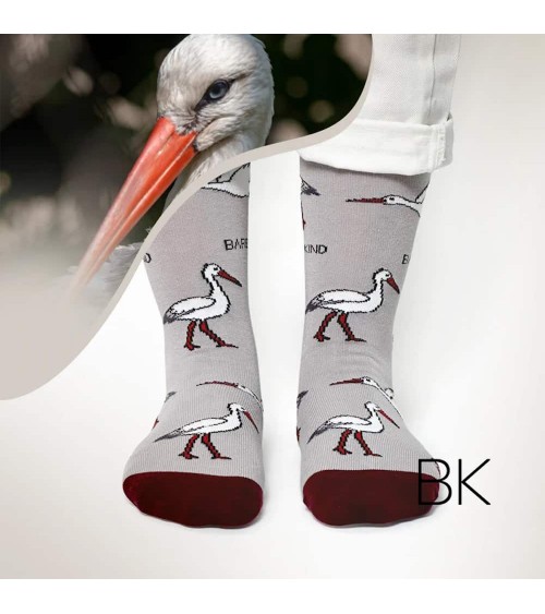 Rettet die Störche - Bambus Socken Bare Kind Socke lustige Damen Herren farbige coole socken mit motiv kaufen