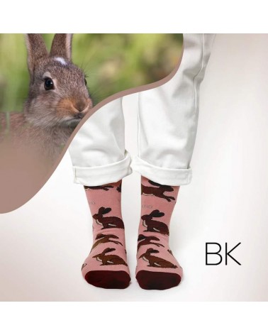 Sauvez les lièvres - Chaussettes en bambou Bare Kind jolies pour femme originales pour homme chausset rigolotes drole Suisse