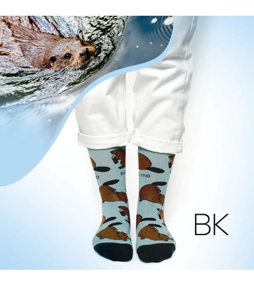 Rettet die Biber - Bambus Socken Bare Kind Socke lustige Damen Herren farbige coole socken mit motiv kaufen