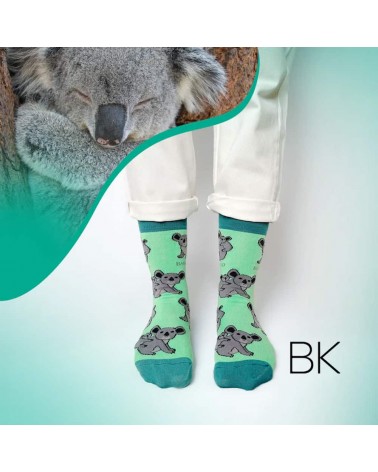 Sauvez les Koalas - Chaussettes en bambou Bare Kind jolies pour femme originales pour homme chausset rigolotes drole Suisse