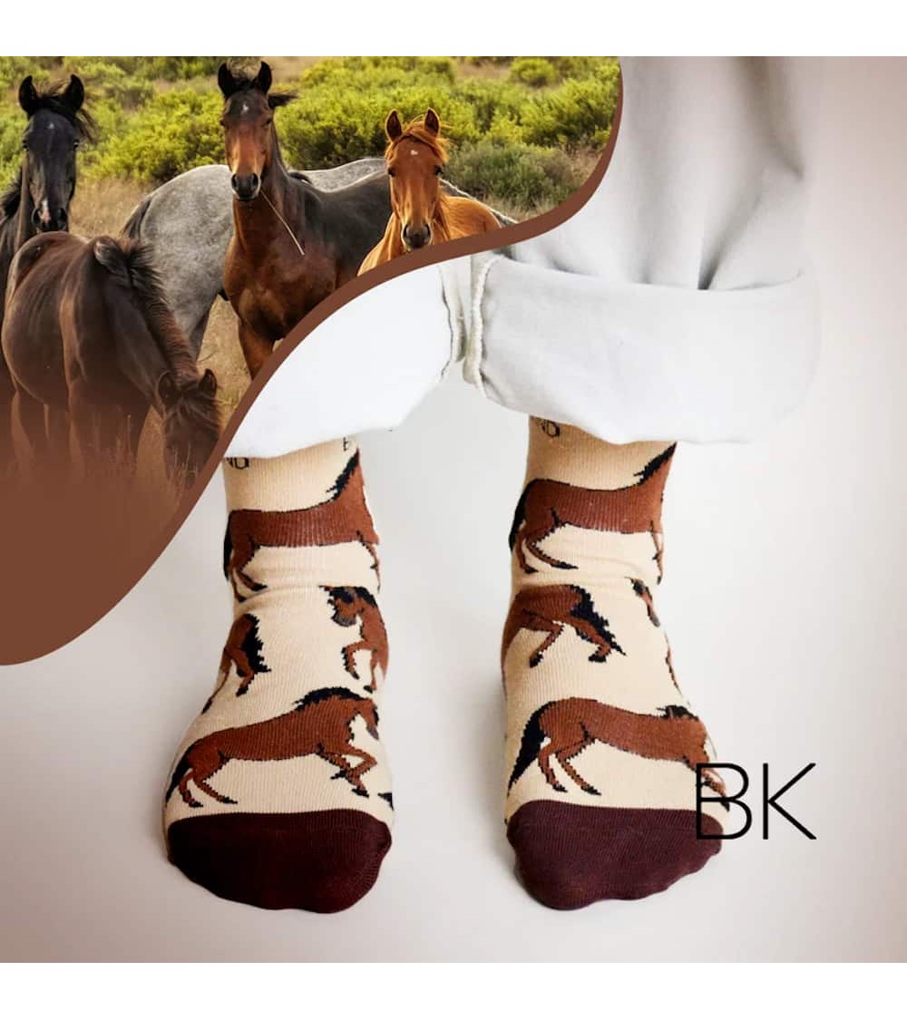 Rettet die Pferde - Bambus Socken Bare Kind socke kuschelsocken für damen lustig herren farbige coole socken