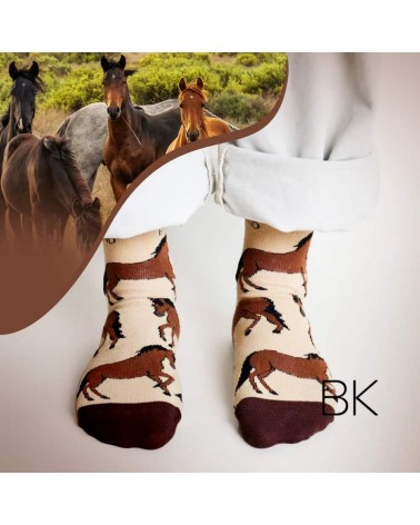 Rettet die Pferde - Bambus Socken Bare Kind socke kuschelsocken für damen lustig herren farbige coole socken