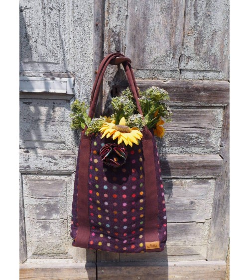 Kate Multispot Wine - Grande borsa a tracolla Hettie originale kitatori