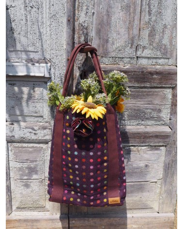 Kate Multispot Wine - Grande borsa a tracolla Hettie originale kitatori
