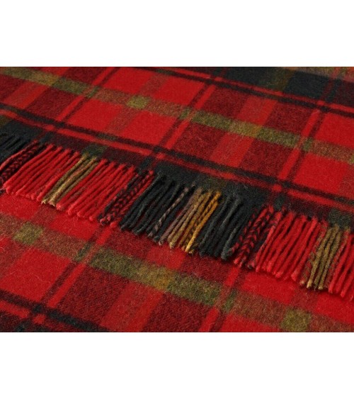 DARK MAPLE - Merino wool blanket Bronte by Moon clan plaids english sofa cozy soft throw blanket