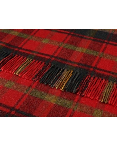 DARK MAPLE - Merino wool blanket Bronte by Moon clan plaids english sofa cozy soft throw blanket