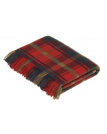 DARK MAPLE - Merino wool blanket Bronte by Moon clan plaids english sofa cozy soft throw blanket