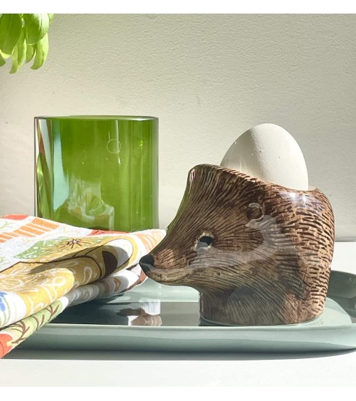 Hedgehog - Egg cup holder Quail Ceramics cute egg cup holder