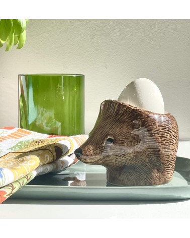 Hedgehog - Egg cup holder Quail Ceramics cute egg cup holder