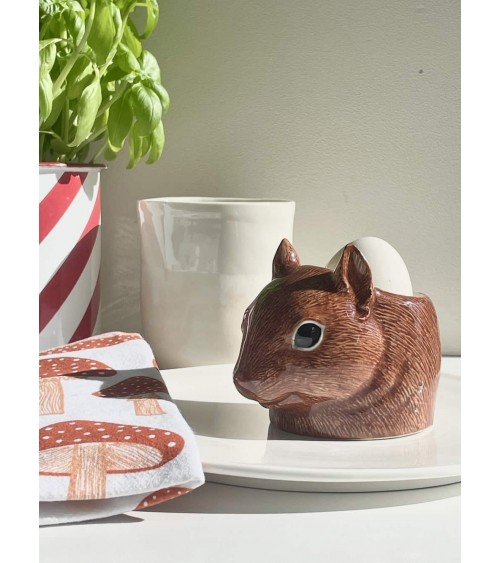 Squirrel - Egg cup holder Quail Ceramics cute egg cup holder