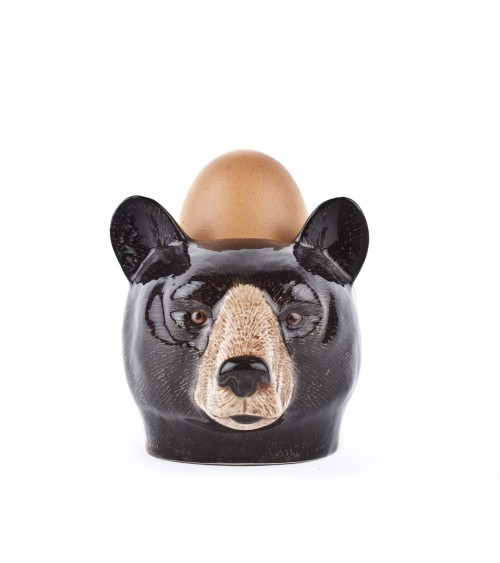 Black Bear - Egg cup holder Quail Ceramics cute egg cup holder