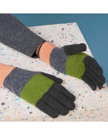 Seaweed & Peach - Merino wool gloves for men Catherine Tough original gift idea switzerland