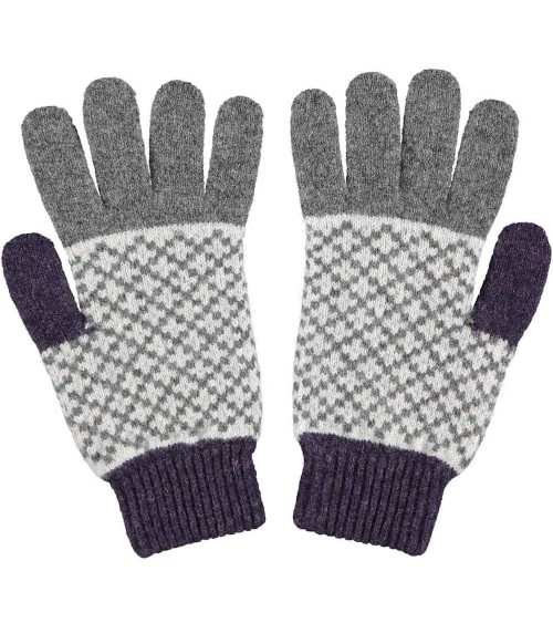 Cross Pattern - Gants en laine merinos pour homme Catherine Tough idée cadeau original suisse