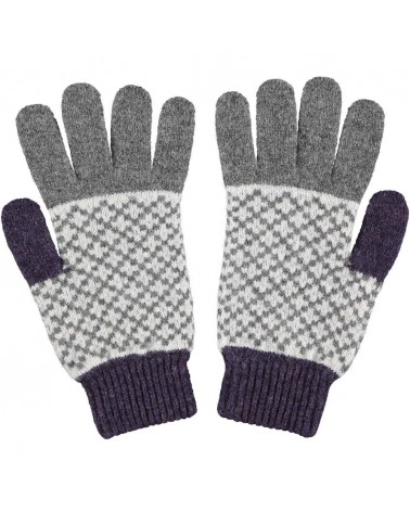 Cross Pattern - Merino wool gloves for men Catherine Tough original gift idea switzerland