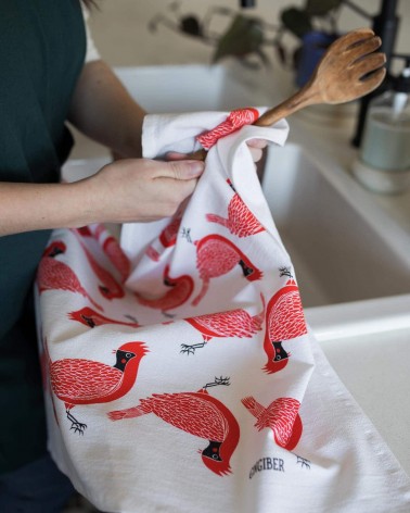 Tea towels gift box - Birds Gingiber best kitchen hand towels fall funny cute