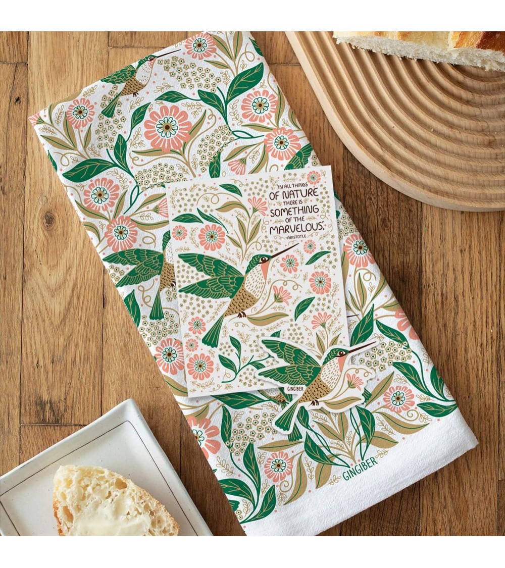 Tea towels gift box - Birds Gingiber best kitchen hand towels fall funny cute