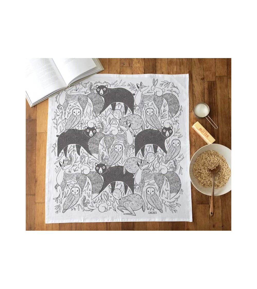 Woodland wonder - Tea towel, kitchen towel Gingiber best kitchen hand towels fall funny cute