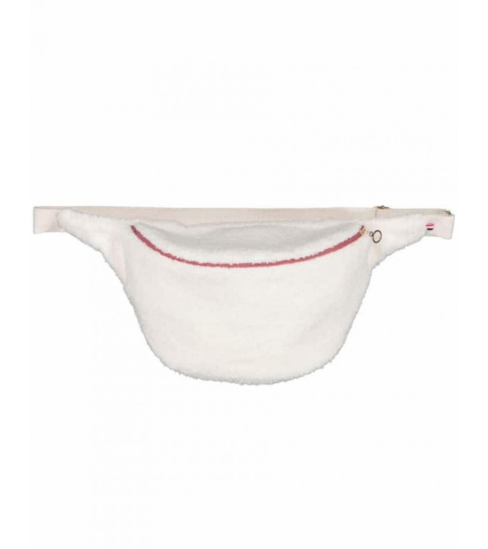 Bauchtasche mit Wickeltasche - Donna - Bouclé Stoff weiss Mellipou trendig schweiz kaufen kitatori
