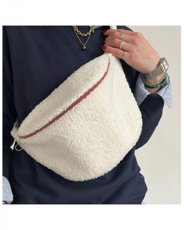 Marsupio, Borsa fasciatoio - Donna - Tessuto bouclé bianco Mellipou originale kitatori