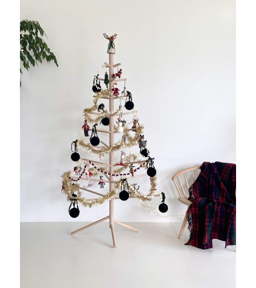 Albero di Natale in legno - Alberi natalizi di legno Kitatori bellissimi particolari decorato addobbati eleganti moderno