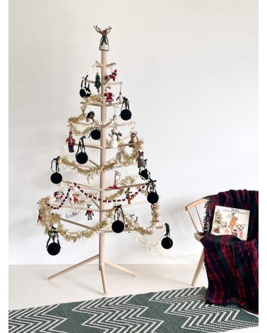 Albero di Natale in legno - Alberi natalizi di legno Kitatori bellissimi particolari decorato addobbati eleganti moderno