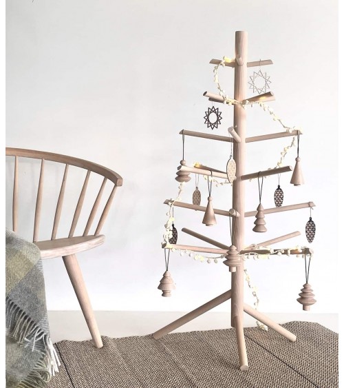 Albero di Natale piccolo in legno - Alberi natalizi di legno Kitatori bellissimi particolari decorato addobbati eleganti moderno