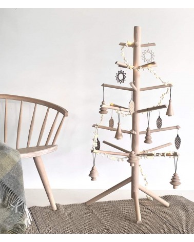 Albero di Natale piccolo in legno - Alberi natalizi di legno Kitatori bellissimi particolari decorato addobbati eleganti moderno