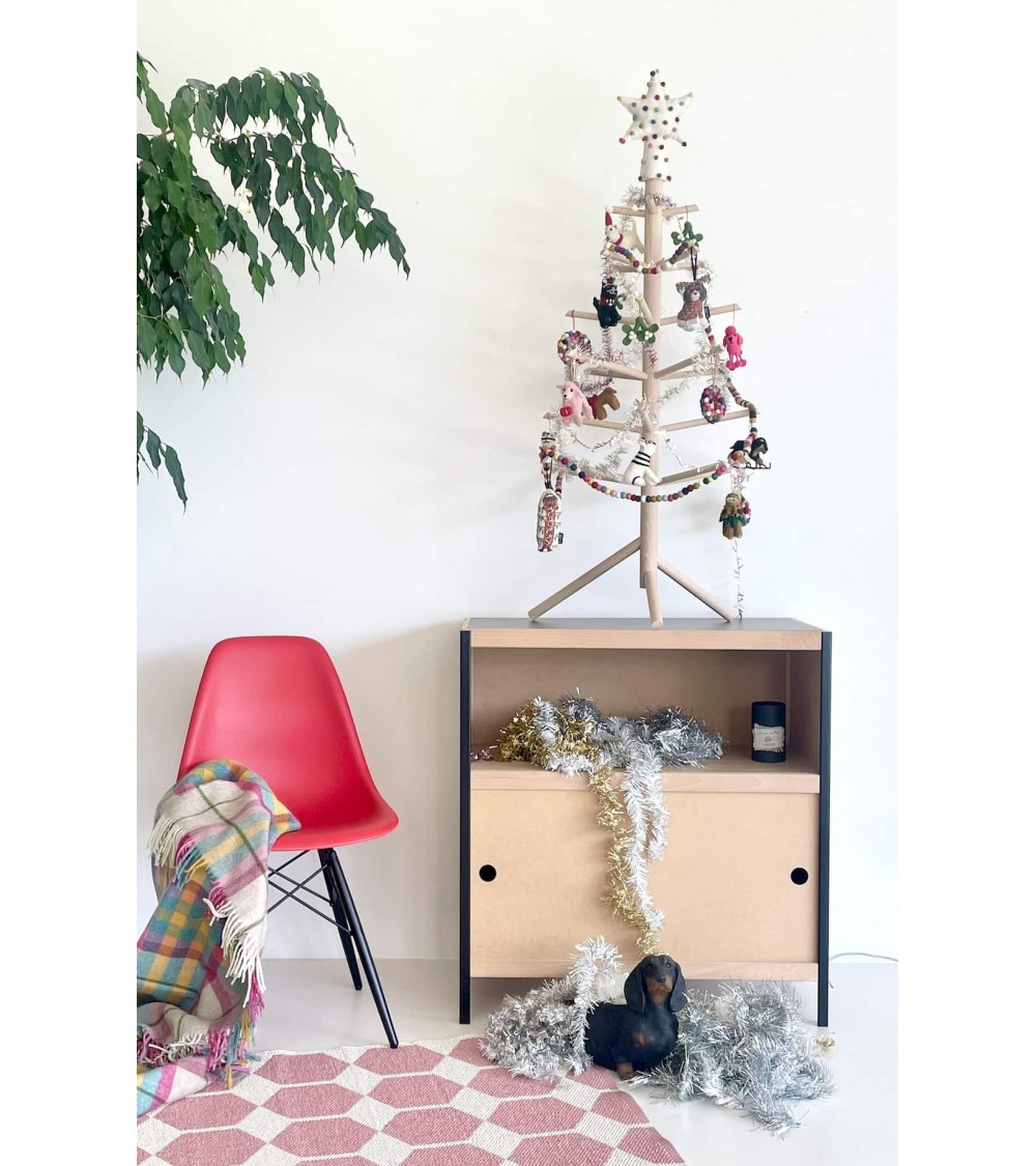 Albero di Natale piccolo in legno - Alberi natalizi di legno Kitatori bellissimi particolari decorato addobbati eleganti moderno