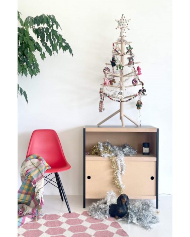 Albero di Natale piccolo in legno - Alberi natalizi di legno Kitatori bellissimi particolari decorato addobbati eleganti moderno