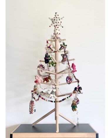 Albero di Natale piccolo in legno - Alberi natalizi di legno Kitatori bellissimi particolari decorato addobbati eleganti moderno