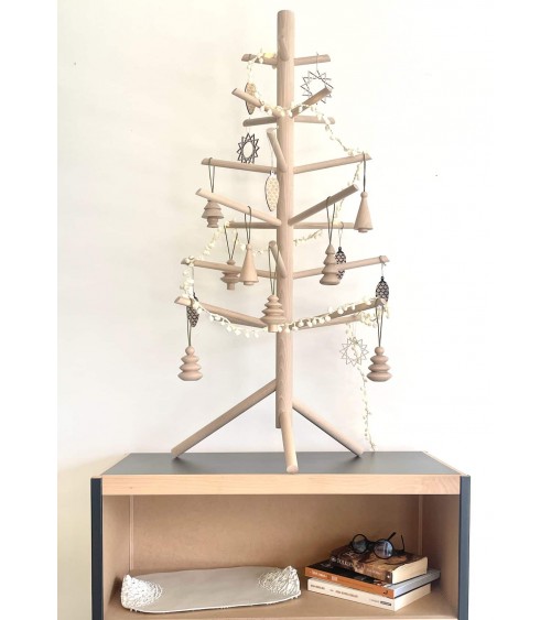 Albero di Natale piccolo in legno - Alberi natalizi di legno Kitatori bellissimi particolari decorato addobbati eleganti moderno