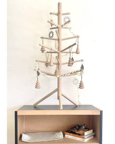 Albero di Natale piccolo in legno - Alberi natalizi di legno Kitatori bellissimi particolari decorato addobbati eleganti moderno