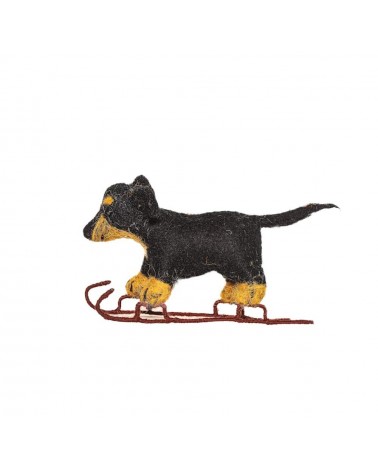 Dustin the skating dachshund - Christmas tree Decoration Sew Heart Felt 2024 christmas decorations xmas tree decorations