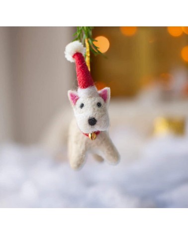 Bonnie il Westie - Decorazione natale Sew Heart Felt Decorazioni natalizie eleganti particolari decoro natale decorazione alb...